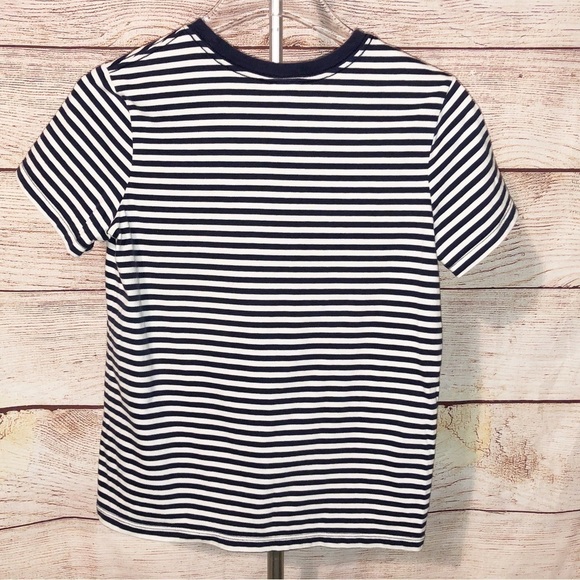 Hanna Andersson Marvel Blue and White Stripe Captain America T-shirt Size 12 - Picture 3 of 6